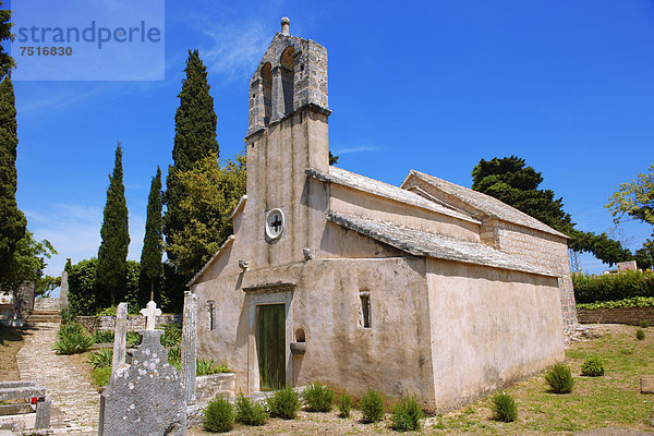 Kapelle von St Duh  Sv. Duh  Skrip  Insel Bra?  Kroatien  Europa