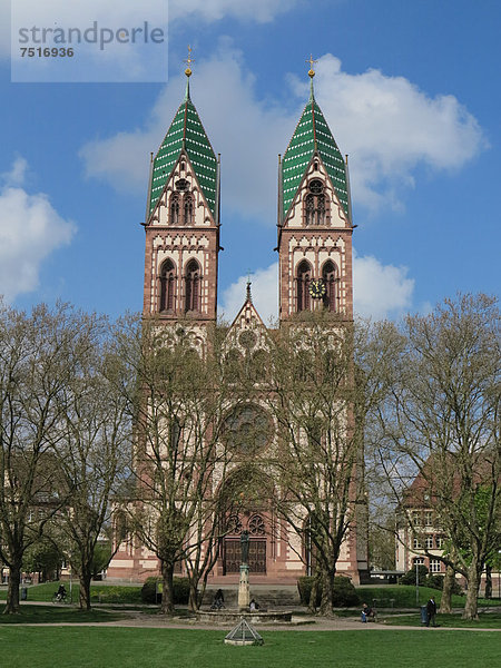Herz-Jesu-Kirche  Stadtteil Stühlinger  Freiburg im Breisgau  Baden-Württemberg  Deutschland  Europa