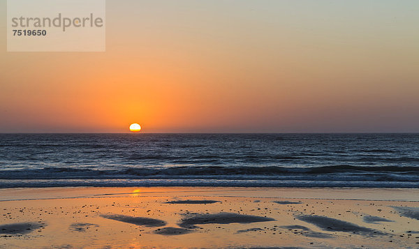Sonnenuntergang  Praia da Amado  Carrapateira  Algarve  Westküste  Portugal  Atlantik  Europa