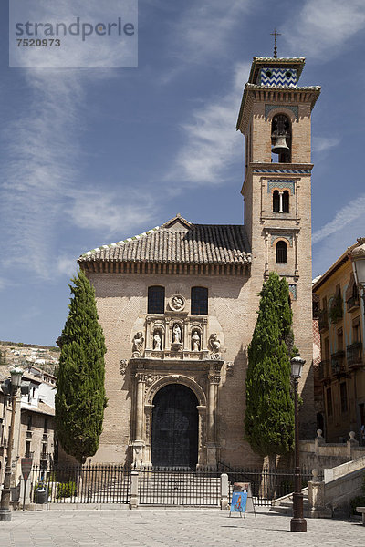 Kirche Iglesia de Santa Ana  Granada  Andalusien  Spanien  Europa  ÖffentlicherGrund