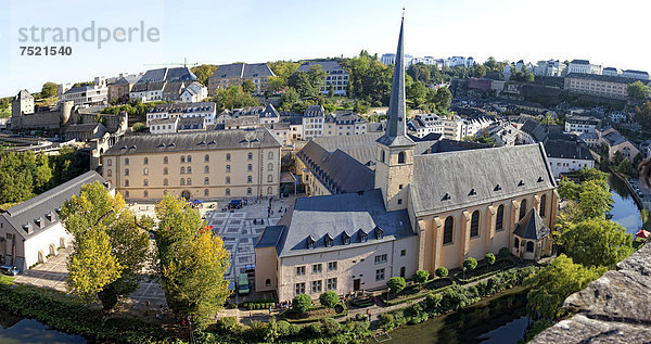 Luxemburg Hauptstadt Europa Ansicht Abtei Luxemburg Neumünster