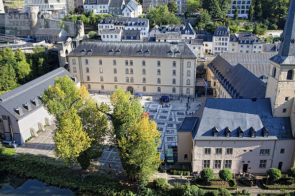 Luxemburg Hauptstadt Europa Ansicht Abtei Luxemburg Neumünster