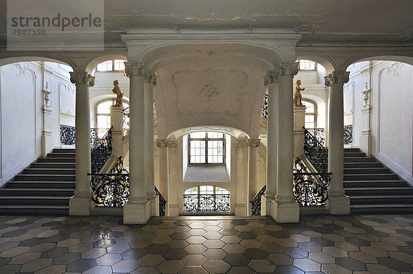 Europa Gebäude Palast Schloß Schlösser Nostalgie Treppenhaus Bayern Deutschland Prinz Residenz