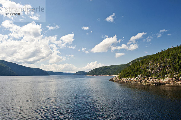 Blick in den Fjord Saguenay  Tadoussac  Region Charlevoix  Parc marin du Saguenay-Saint-Laurent  Provinz QuÈbec  Kanada  Nordamerika