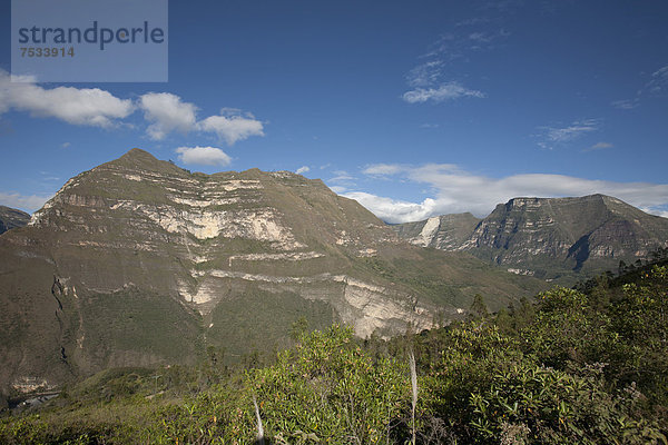 Blick von San Pablo auf die umliegenden Berge  San Pablo  Amazonas  Peru  Südamerika