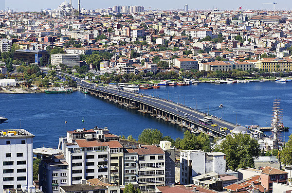 Brücke Ansicht Bosporus Istanbul Türkei