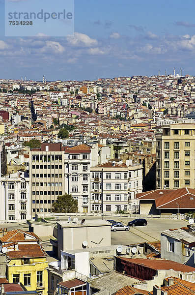 Dach über Ansicht Bosporus Istanbul Türkei