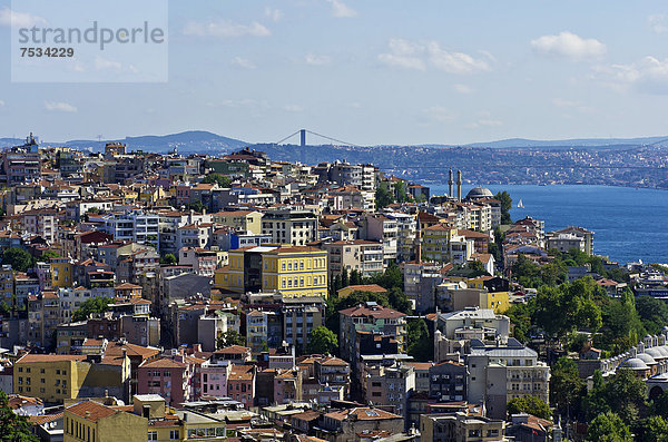 Dach über Ansicht Bosporus Istanbul Türkei