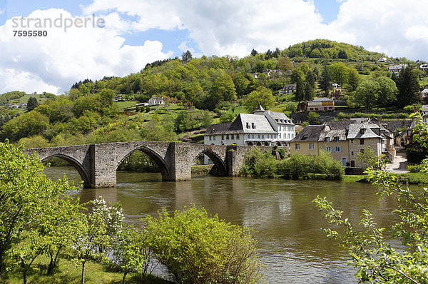 Frankreich Europa Fluss Aveyron Truyere