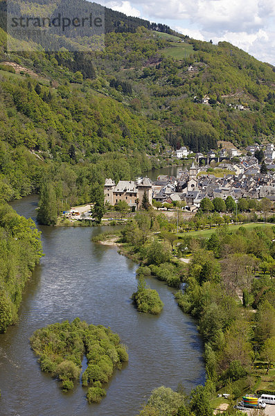Frankreich Europa Fluss Aveyron Truyere
