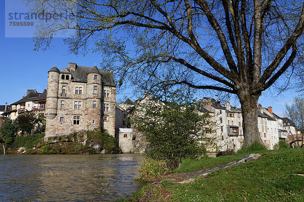 Frankreich Europa Aveyron Altes Schloss