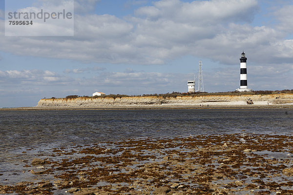 Leuchtturm von Chassiron auf der Insel Oleron  Ile d'OlÈron  Charentes Maritimes  Poitou-Charentes  Frankreich  Europa