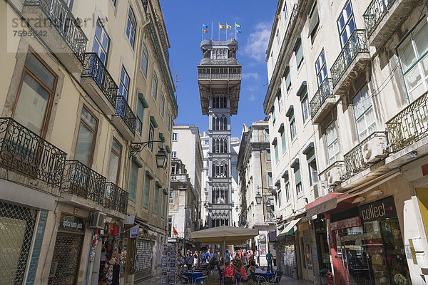 Lissabon Hauptstadt Europa Elevador de Santa Justa Portugal