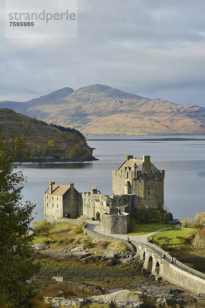 Eilean Donan Castle  Schottland  Vereinigtes Königreich  Europa