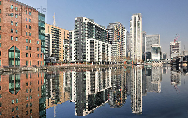 Moderne Architektur am Canary Wharf  London  Großbritannien