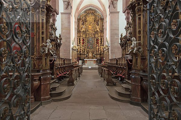 Innenaufnahme des ehemaligen Zisterzienserklosters Bronnbach  Baden-Württemberg  Deutschland