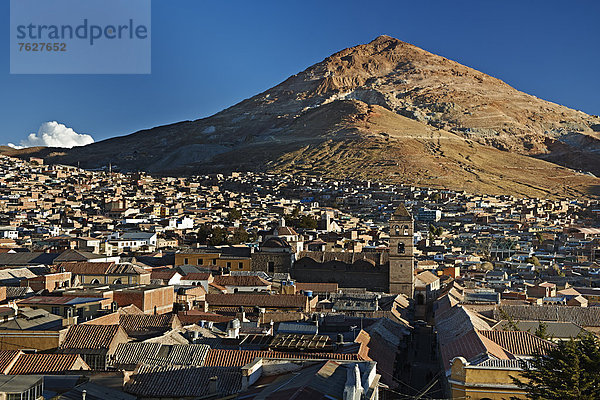 Silberberg Cerro Rico und die Stadt Potosi  Bolivien