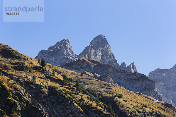 Mädelegabel  Allgäuer Alpen  Oberallgäu  Allgäu  Schwaben  Bayern  Deutschland  Europa