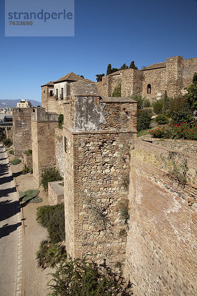 Maurische Festung Alcazaba  M·laga  Andalusien  Spanien  Europa