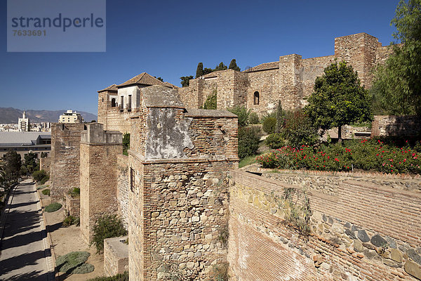 Maurische Festung Alcazaba  M·laga  Andalusien  Spanien  Europa
