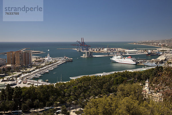 Hafen Europa Jachthafen Ansicht Andalusien Spanien