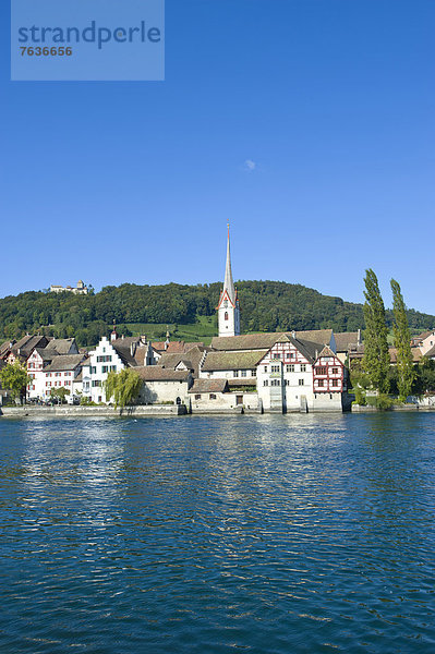 Europa  Palast  Schloß  Schlösser  Stadt  Großstadt  Fluss  Schaffhausen  Stein am Rhein  Schweiz