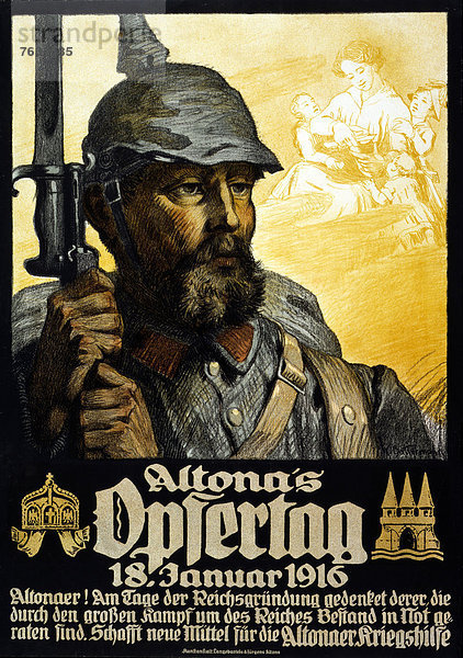 Europa  Frau  Werbung  Militär  Soldat  Poster  Krieg  Altona  Heer  deutsch  Deutschland