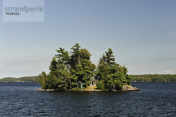 Urlaub Wohnhaus See Insel Einsamkeit Kanada Ontario