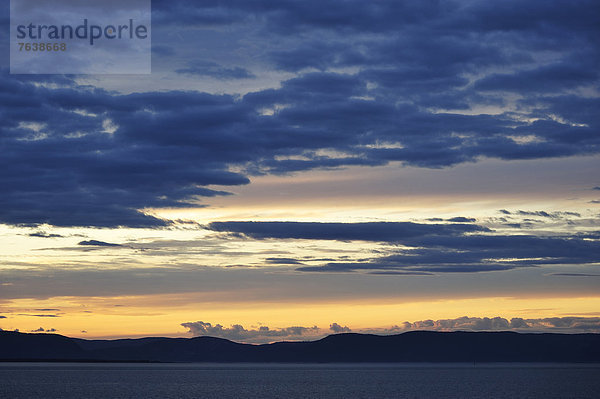 Abend  Landschaft  Fluss  Saint Lawrence River  Kanada  Quebec