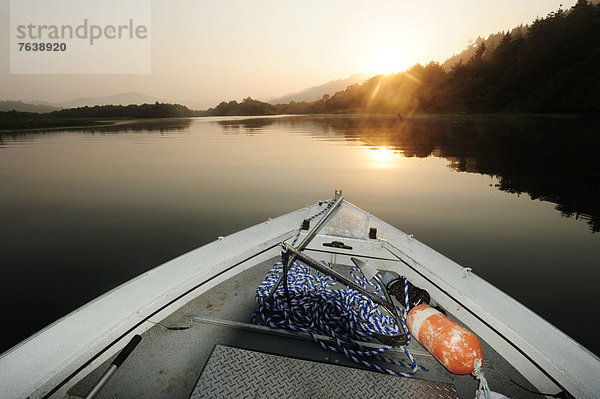 Vereinigte Staaten von Amerika  USA  Wasser  Amerika  Morgen  Küste  Sonnenaufgang  Dunst  Brücke  Fluss  Nordamerika  Oregon