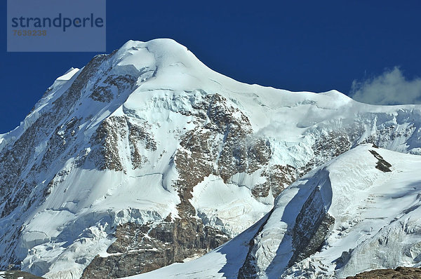 Bergsteiger  zeigen  Berggipfel  Gipfel  Spitze  Spitzen  Sommer  Gefahr  über  Eis  Alpen  schweizerisch  Zermatt