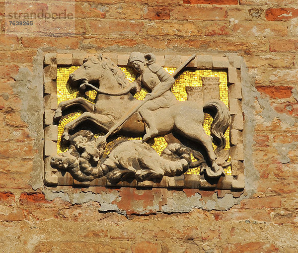 Skulptur  Hintergrund  Heiligtum  Hilfe  Gold  töten  Drache  Italien  Venedig