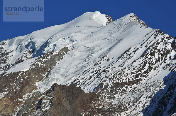 Berggipfel  Gipfel  Spitze  Spitzen  über  Gletscher  Alpen  Schönheit