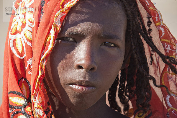 Landwirtschaft  Kopftuch  Mädchen  Afrika  Dschibuti