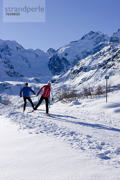 Winter Ski Langlaufski Kanton Graubünden Wintersport