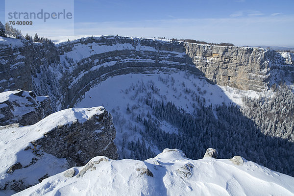 Felsbrocken Europa Berg Winter Stein Steilküste Schnee Schweiz