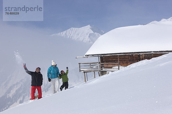 Winter gehen Urlaub Spaß Schnee Tourismus Wintersport