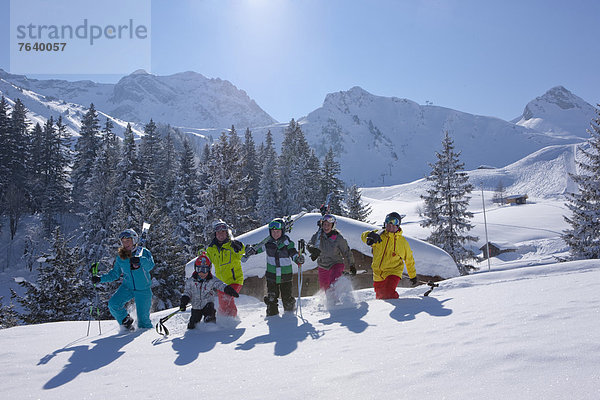 Hütte Winter Urlaub Spaß Schnee Tourismus Wintersport