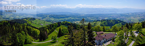 Panorama Europa Hügel See Schweiz Zürich