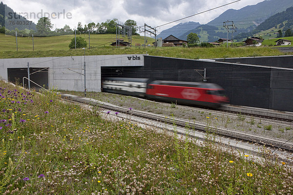 Europa Tunnel Fernverkehrsstraße Zug Bern Berner Oberland Schweiz
