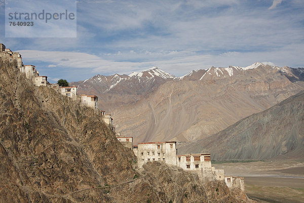 Gebirge  Berg  Tal  Kultur  Himalaya  Asien  Indien  Ladakh  Kloster  Gebirgszug