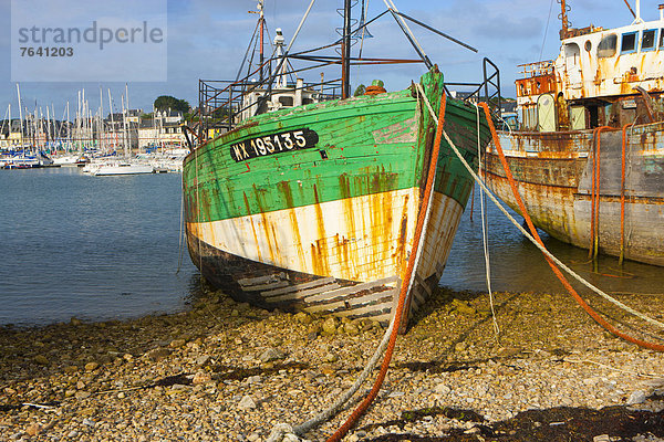 Schiffswrack  Hafen  Frankreich  Europa  Boot  Bretagne  Halbinsel