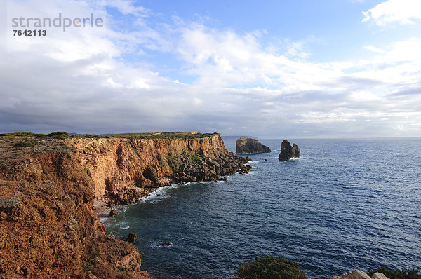 Felsbrocken  Europa  Steilküste  Küste  Meer  Algarve  Portugal