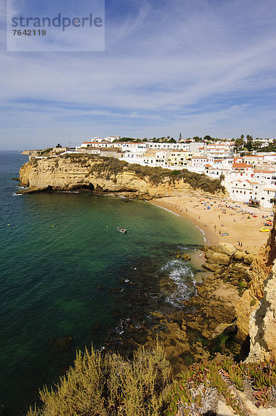 Europa  Strand  Steilküste  Küste  Meer  schwimmen  Algarve  Carvoeiro  Portugal