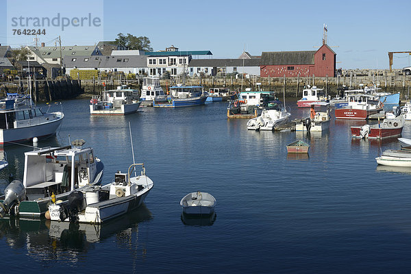 Fischereihafen  Fischerhafen  Vereinigte Staaten von Amerika  USA  Hafen  Ostküste  Amerika  Schiff  Jachthafen  Nordamerika  angeln  Neuengland  Massachusetts  Rockport