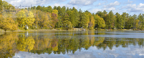 Vereinigte Staaten von Amerika  USA  Panorama  Ostküste  Amerika  Landschaft  See  Natur  Herbst  Nordamerika  Neuengland  Laub  New Hampshire