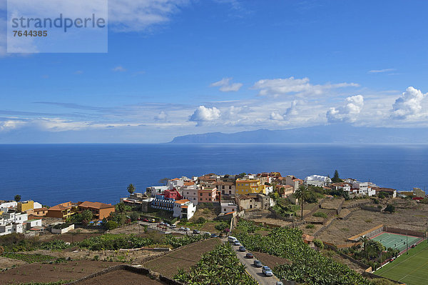 Außenaufnahme  Landschaftlich schön  landschaftlich reizvoll  Europa  Tag  Küste  niemand  Meer  Natur  Dorf  Kanaren  Kanarische Inseln  La Gomera  Spanien