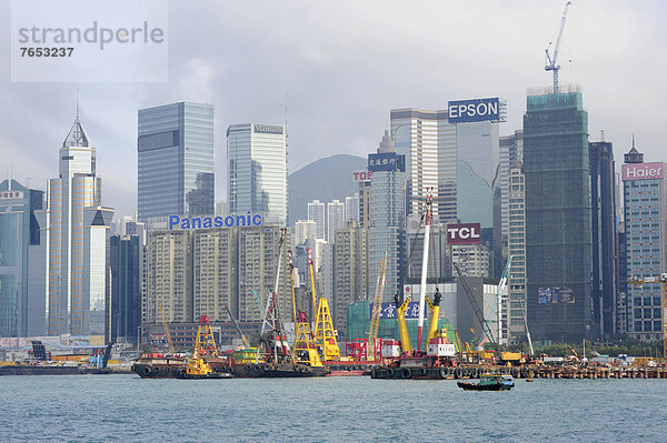 Skyline  Skylines  Hochhaus  China  Asien  Hongkong