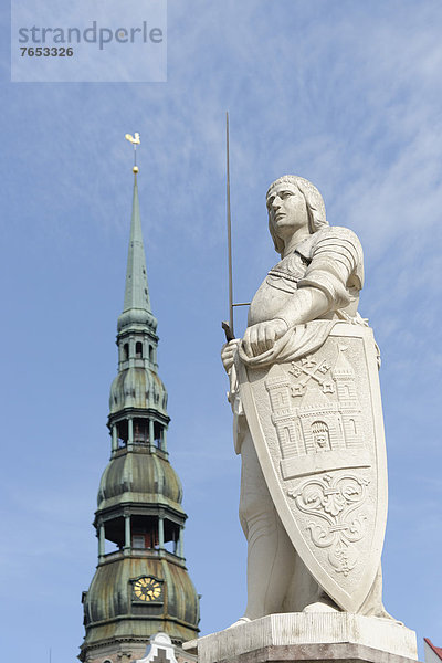 Europa  Riga  Hauptstadt  Lettland  Rathausplatz