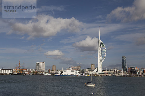 Hafen  Europa  Großbritannien  Portsmouth  England  Spinnaker